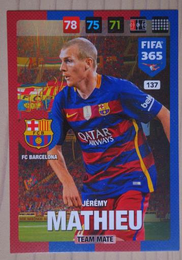 Panini FIFA 365 cards 2017: nr 137 - Jeremy Mathieu beschikbaar voor biedingen