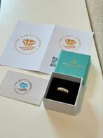 18K gouden ring met natuurlijke VS1 diamanten & certificaat!, 18 tot 19, Ophalen of Verzenden, Dame of Heer, Met edelsteen