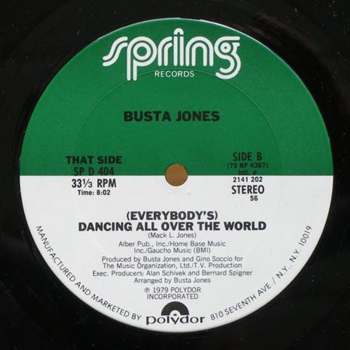 Busta Jones - (Everybody's) Dancing all Overt the World (Max, Cd's en Dvd's, Vinyl | Overige Vinyl, Gebruikt, 12 inch, Ophalen of Verzenden