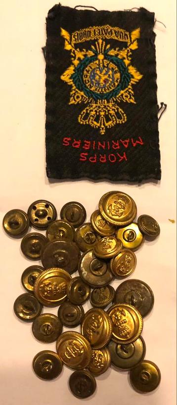 Korps mariniers embleem/ knopen beschikbaar voor biedingen