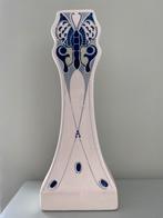 Antieke vaas jugendstil art nouveau vlinder blauw wit, Antiek en Kunst, Antiek | Vazen, Ophalen of Verzenden
