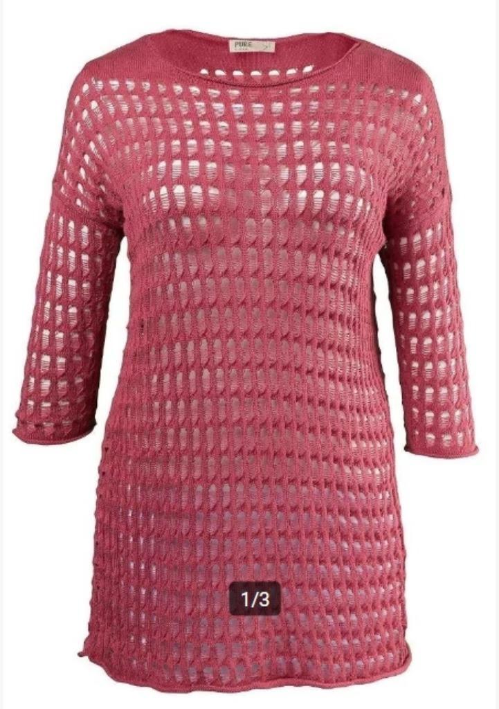 nieuwe ulla popken ajour-boxy-pullover, Kleding | Dames, Grote Maten, Nieuw, Trui of Vest, Rood, Ophalen of Verzenden