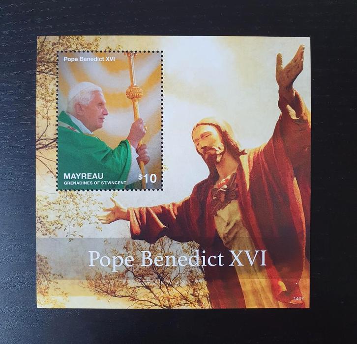 Mayreau 2014 Religie Paus Benedictus Michel blok 47 postfris, Postzegels en Munten, Postzegels | Amerika, Postfris, Midden-Amerika