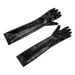 Leerlook handschoenen leren dames wetlook lak sexy zwarte, Kleding | Dames, Verzenden, Nieuw, Handschoenen