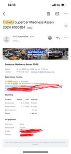 Tickets Supercar Madness Assen 2024, Tickets en Kaartjes