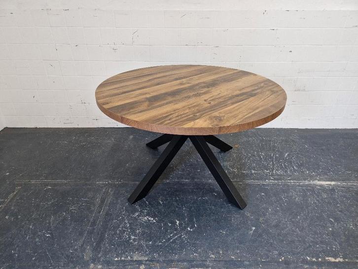 Eetkamertafel lamulux 130 cm eiken look, Huis en Inrichting, Tafels | Eettafels, Gebruikt, 100 tot 150 cm, 100 tot 150 cm, Rond