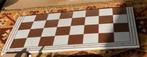 Schaakbord - Bruin/Wit, opvouwbaar, Een of twee spelers, Ophalen of Verzenden, Gebruikt