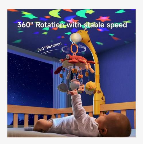 Veelzijdige Muziekmobiel!, Kinderen en Baby's, Speelgoed | Babyspeelgoed, Zo goed als nieuw, Mobiel, Met licht, Met geluid, Ophalen of Verzenden
