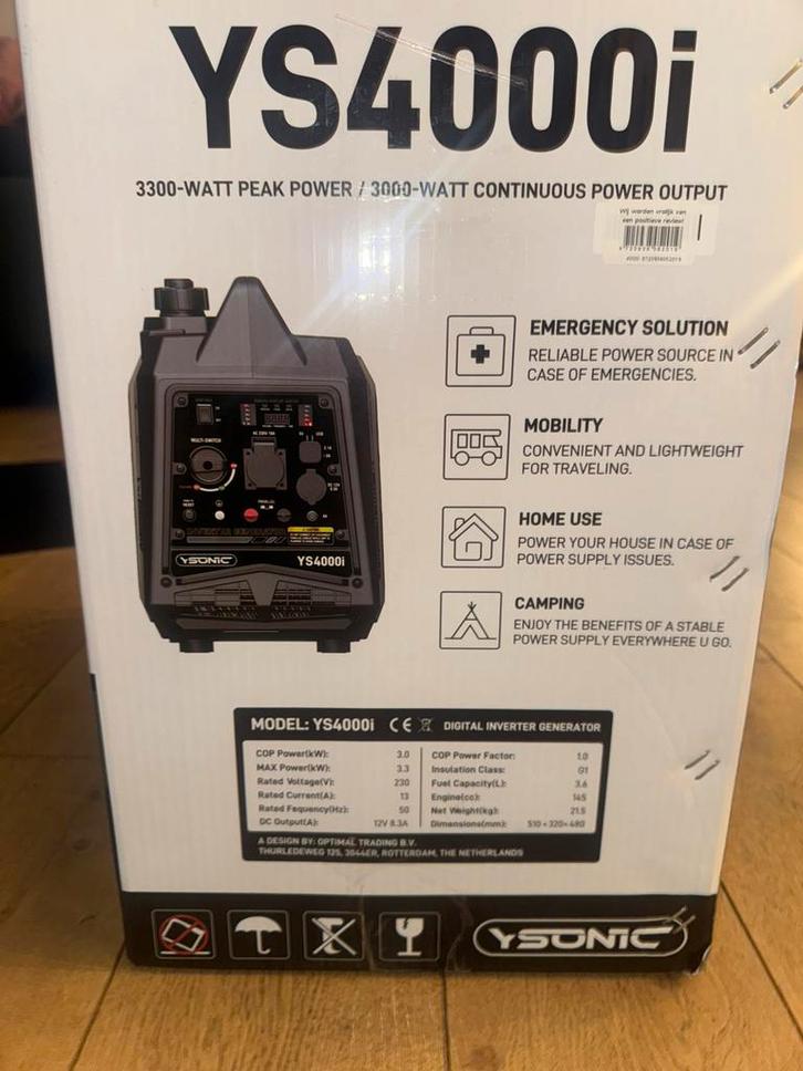 Inverter Generator – 3000W – Ongebruikt, Audio, Tv en Foto, Accu's en Batterijen, Nieuw, Ophalen of Verzenden