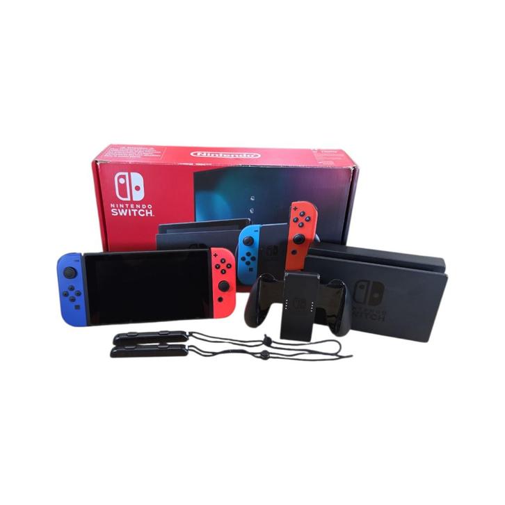 Nintendo Switch V2 Console Complete set, Spelcomputers en Games, Spelcomputers | Nintendo Switch, Zo goed als nieuw