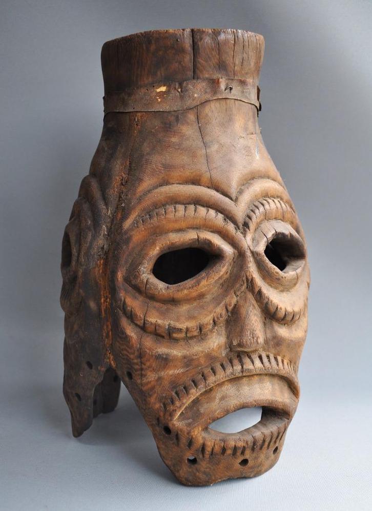 Indringend hoofdmasker, Congo, ca 1960, Antiek en Kunst, Kunst | Niet-Westerse kunst, Verzenden