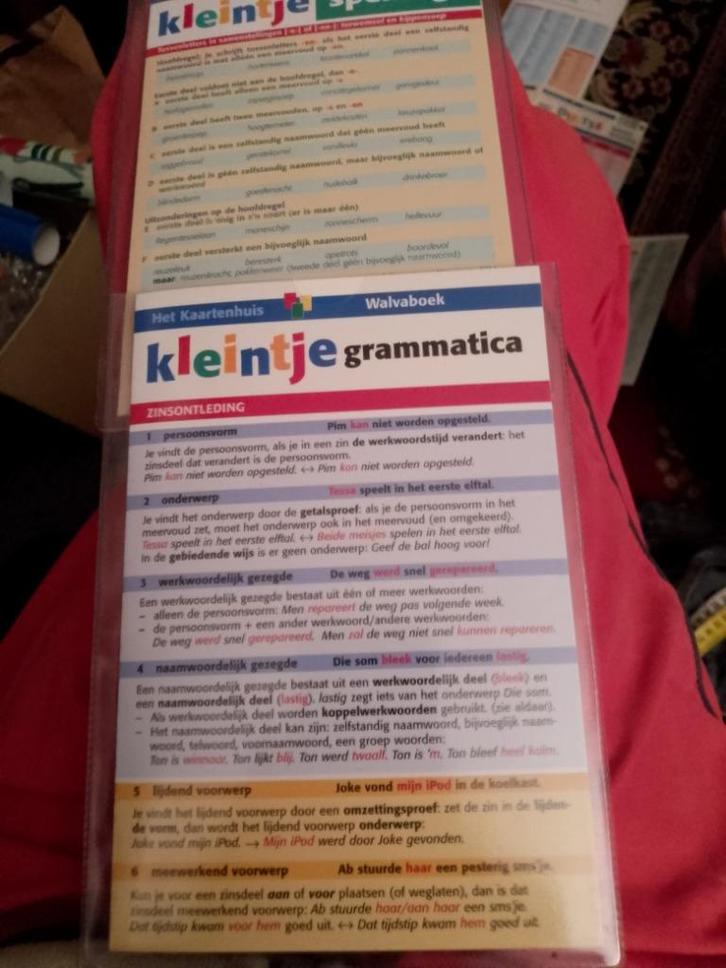 2x kaartenhuis walvaboek spelling +grammatica, Diversen, Schoolbenodigdheden, Ophalen of Verzenden