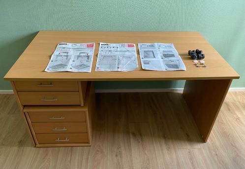 Bureau CS Schmall soft plus lichtbruin/beukenhout, Huis en Inrichting, Bureaus, Gebruikt, Bureau, Ophalen