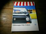 VW Polo 3 Deurs 8 / 1988 20 pag., Boeken, Auto's | Folders en Tijdschriften, Volkswagen, Zo goed als nieuw, Verzenden