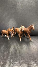 Schleich Set van 4 paardjes, Ophalen of Verzenden, Gebruikt