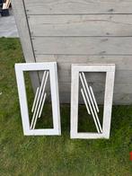 2x hardhout draairaam nieuw, Doe-het-zelf en Verbouw, Glas en Ramen, Ophalen, Zo goed als nieuw, Gevelraam of Ruit