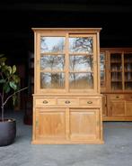 Teakhouten buffetkast | Teak vitrinekast met laden #2456, Niet ingevuld, Gebruikt, 100 tot 150 cm, 200 cm of meer