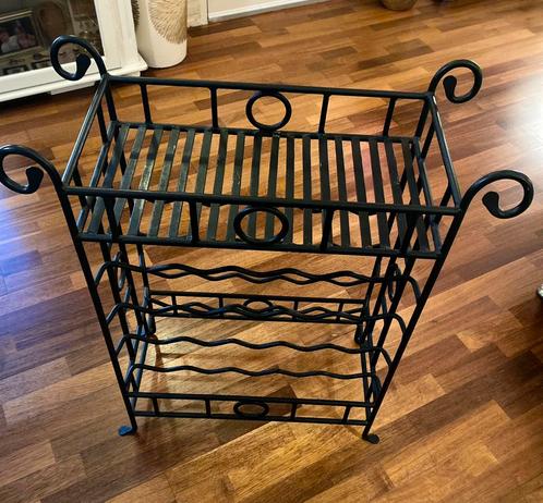 Smeedijzeren wijnrek, Huis en Inrichting, Woonaccessoires | Wijnrekken, Zo goed als nieuw, 75 cm of meer, Metaal, 25 flessen of meer