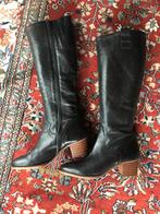 Laarzen zwart leer mt. 41 zga nieuw, Ophalen, Zo goed als nieuw, Zwart, Hoge laarzen
