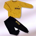 Trainingspak "Style" - Geel/zwart mt 104, Kinderen en Baby's, Kinderkleding | Maat 104, Jongen of Meisje, Nieuw, Ophalen of Verzenden