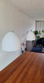 Set van 2 design hanglampen, Huis en Inrichting, Lampen | Hanglampen, Ophalen, Gebruikt, Glas, Modern