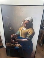 Schilderij met frame melkmeisje, Antiek en Kunst, Kunst | Schilderijen | Klassiek, Ophalen