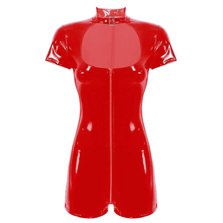 Korte rode dames catsuit lak leren wetlook jumpsuit bodysuit, Kleding | Dames, Carnavalskleding en Feestkleding, Nieuw, Kleding