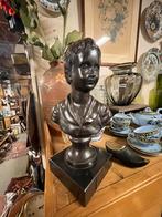 Mooi zwaar bronzen beeld jongetje, Antiek en Kunst, Antiek | Koper en Brons, Ophalen of Verzenden, Brons