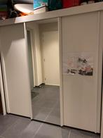 Schuifdeurkast Imperial wit met spiegeldeur en ladeblok!, Ophalen, Gebruikt, 200 cm of meer, 50 tot 75 cm