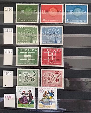 Duitsland : Europazegels 1960/62/63/65/1981 postfris beschikbaar voor biedingen