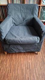 Ikea Karlstad fauteuil grijs klein model, Ophalen, Minder dan 75 cm, Zo goed als nieuw, Stof