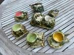 Vintage majolica schelp theeservies jaren 50 compleet, Antiek en Kunst, Ophalen