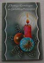 Oude Kerstkaart met kaars, Verzamelen, Ophalen of Verzenden, 1960 tot 1980, Gelopen, Feest(dag)