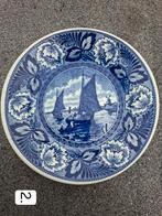 Delfts Blauw Bord met Zeilboten, Ophalen