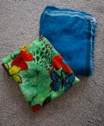 Gebloemd en effen sjaal, Kleding | Heren, Badmode en Zwemkleding, Ophalen of Verzenden, Overige maten, Blauw