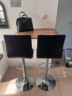 Bar tafel met 4 barkrukken, Huis en Inrichting, Barren, Ophalen of Verzenden, Zo goed als nieuw