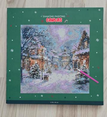 Diamond Painting Canvas - Winterlandschap beschikbaar voor biedingen