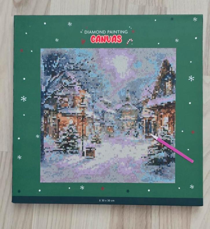 Diamond Painting Canvas - Winterlandschap, Hobby en Vrije tijd, Schilderen, Nieuw, Schilderen op nummer, Ophalen