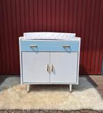 Vintage retro commode/kastje  blauw wit 1960s, Ophalen, Huis en Inrichting