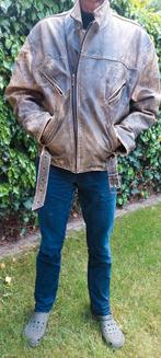 Vintage leren jack, Kleding | Heren, Ophalen of Verzenden, Gedragen, Maat 56/58 (XL), Bruin