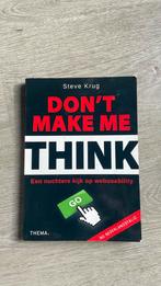 Steve Krug - Don't make me think, Boeken, Ophalen of Verzenden, Zo goed als nieuw, Steve Krug