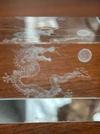 Kristal Glazen 3D Laser Draak - Sterrenbeeld, Verzamelen, Beelden en Beeldjes, Ophalen of Verzenden, Zo goed als nieuw, Fantasy