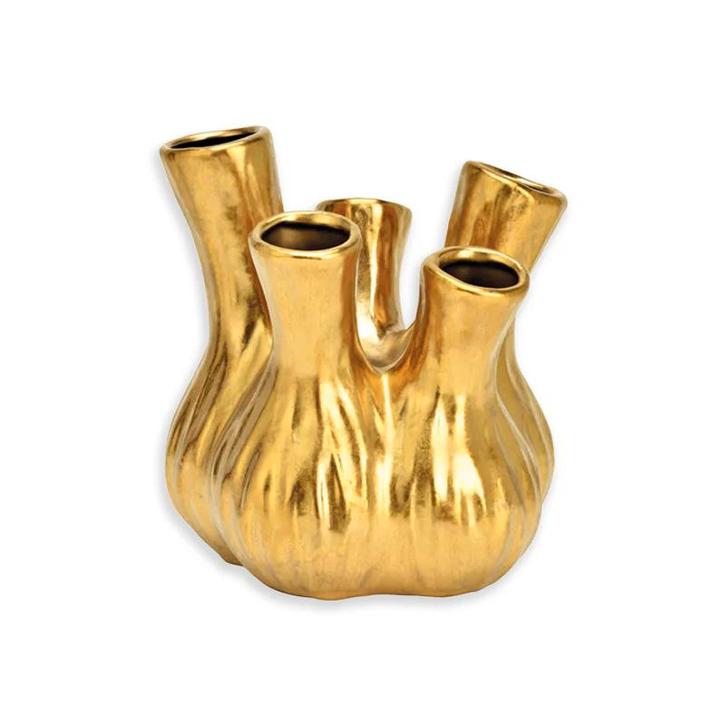 Toetervaas goud, Huis en Inrichting, Woonaccessoires | Vazen, Nieuw, Overige kleuren, Minder dan 50 cm, Ophalen of Verzenden