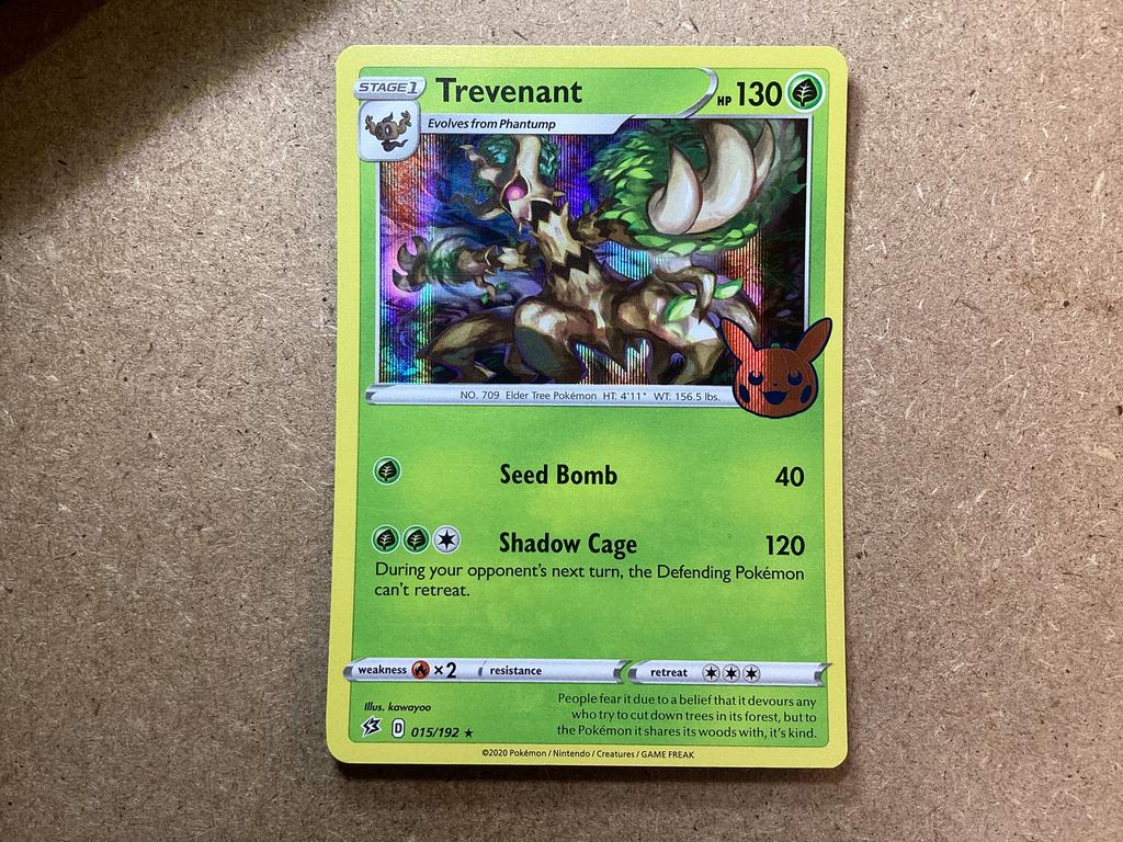 1x Trevenant [RCL 015/192] (Near Mint, Holo), Ophalen of Verzenden, Zo goed als nieuw, Losse kaart, Foil
