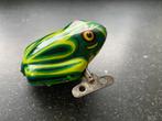 Nostalgie oude blikken opwind Kikker met losse sleutel blik, Antiek en Kunst, Ophalen of Verzenden