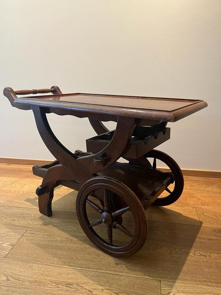 Serveerwagen theewagen kaaswagen luxe, Huis en Inrichting, Tafels | Bijzettafels, Rechthoekig, 60 cm of meer, 75 cm of meer, Ophalen