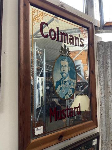 Vintage colmans mustard spiegel antiek design beschikbaar voor biedingen