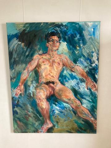 Origineel schilderij van Willibrord Haas (1989) – Olieverf  beschikbaar voor biedingen