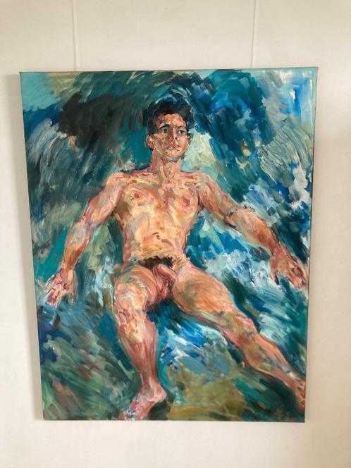 Origineel schilderij van Willibrord Haas (1989) – Olieverf, Antiek en Kunst, Kunst | Beelden en Houtsnijwerken, Ophalen