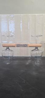 2 Lumbardo Glazen met Houder voor Fles, Ophalen of Verzenden, Zo goed als nieuw, Overige merken